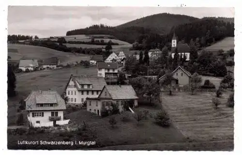 7292 BAIERSBRONN - SCHWARZENBERG im Murgtal, Blick auf den Ort, 1963
