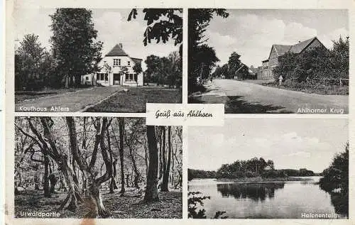 2907 GROSSENKNETEN - AHLHORN, Kaufhaus Ahlers, Ahlhorner Krug, Helenenteich, Urwald, Druckstelle