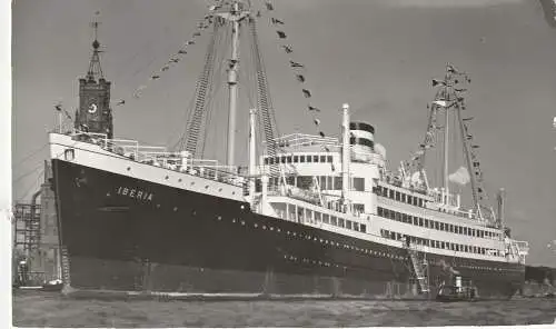 [Ansichtskarte] OZEANSCHIFFE - "IBERIA", HAPAG Dampfer, Photo in AK Größe. 