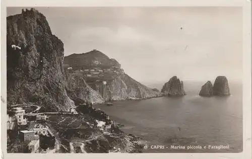 I 80073 CAPRI, Marina Piccola e Faraglione, 1934