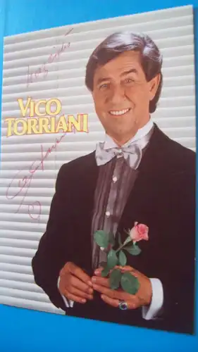 Autogramm - Karte von Vico Torriani mit original - Unterschrift !
