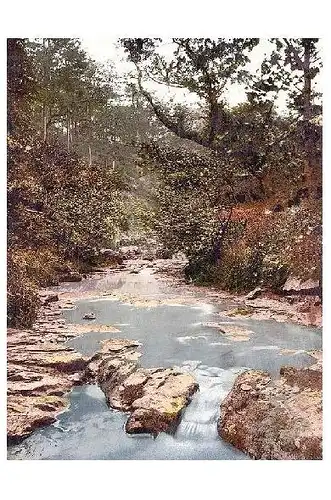 Altes Photochrome-Farbfoto Hayburn Wyke bei Scarborough (Neudruck als Postkarte)