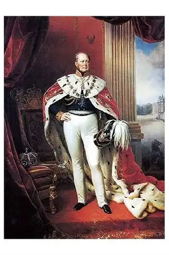 Altes Gemälde König Friedrich Wilhelm IV. von Preußen (Neudruck als Postkarte)