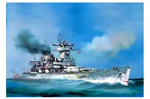 Alte Künstlerkarte Panzerschiff Admiral Graf Spee auf hoher See (Neudruck als Postkarte)