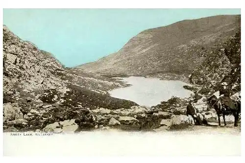 Alte Farbfoto-AK Anger Lake bei Killarney in Irland (Neudruck als Postkarte)