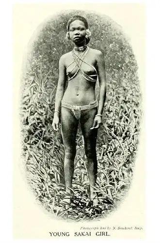Altes Foto Junge Frau der Sakai (Neudruck als Postkarte)