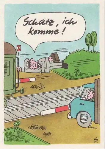 DDR NVA Postkarte Karikatur Urlaub