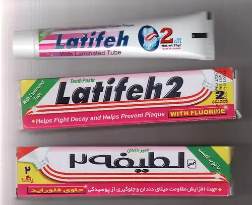 Iran original Zahnpasta Latifeh 2 mit Verpackung