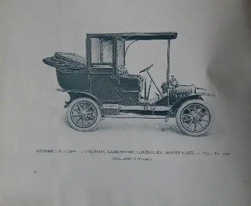 Peugeot Modellprogramm 1909 Originaprospekt