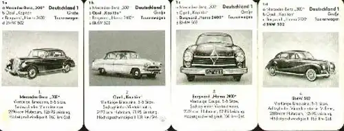 Altenburger &quot;Autos aus aller Welt&quot; Kartenspiel 1953