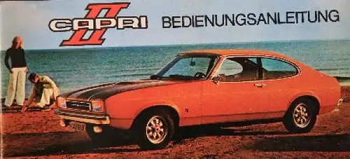 Ford Capri II Betriebsanleitung 1974