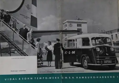 Tempo Matador Luxus Modellprogramm 1951 Lastwagenprospekt