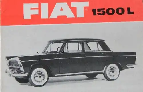Fiat 1500 L Modellprogramm 1962 Händlerpräsentations-Katalog