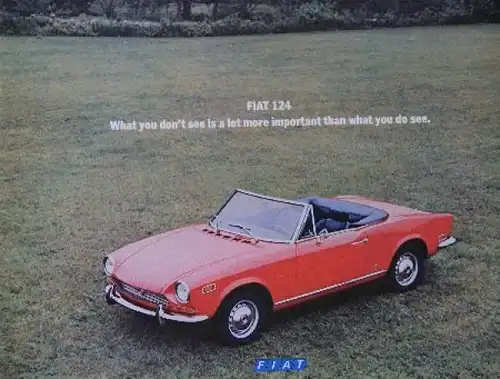 Fiat 124 Sport Spider Automobilprospekt 1970