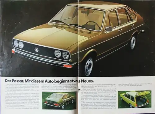 Volkswagen Käfer &quot;Testen Sie was neu ist&quot; 1973 Automobilprospekt