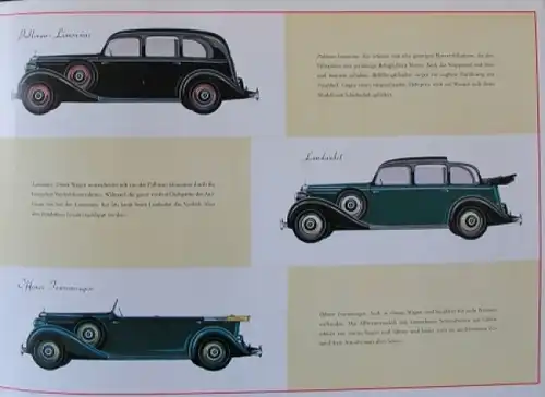 Mercedes Benz Typ 230 Modellprogramm 1939 Automobilprospekt