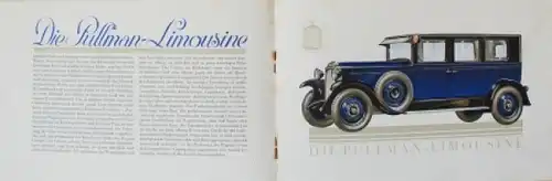 Opel Sechszylinder Modellprogramm 1928 Automobilprospekt