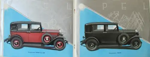Opel Modellprogramm 1935 Automobilprospekt