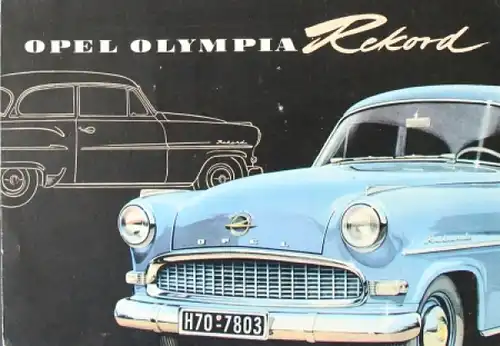 Opel Rekord Modellprogramm 1956 Automobilprospekt
