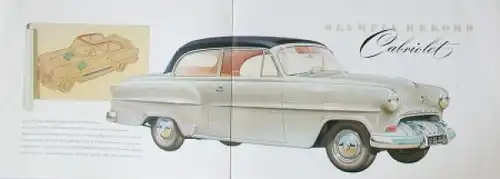 Opel Olympia Rekord Cabriolimousine 1954 Automobilprospekt