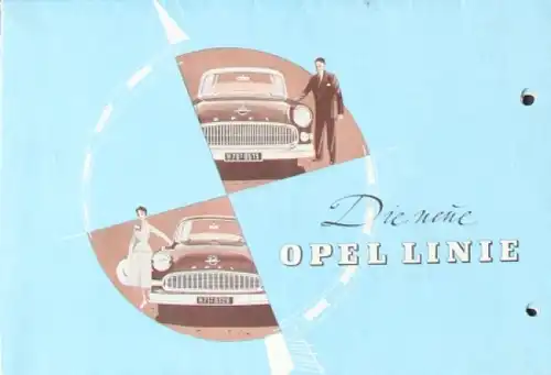 Opel Rekord Modellprogramm 1955 Automobilprospekt