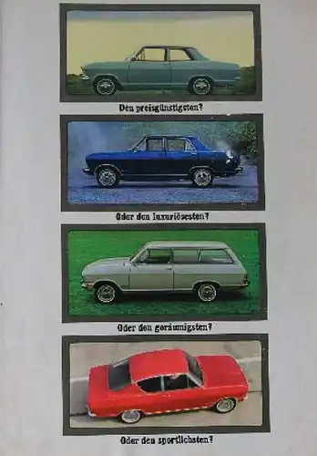 Opel Kadett Modellprogramm 1966 Automobilprospekt