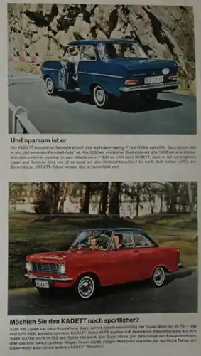 Opel Kadett Modellprogramm 1962 Automobilprospekt