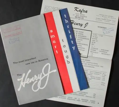 Kaiser Henry J Modellprogramm 1950 Automobilprospekt