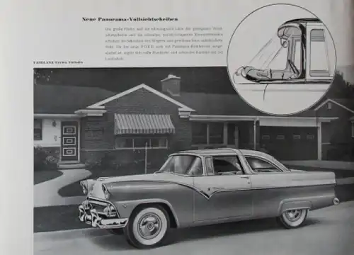 Ford Modellprogramm 1955 Automobilprospekt