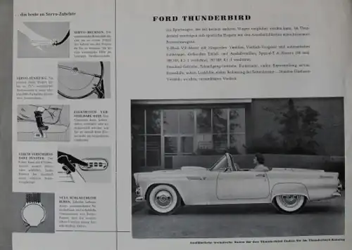 Ford Modellprogramm 1955 Automobilprospekt