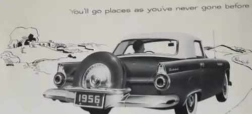 Ford Thunderbird Modellprogramm 1956 Automobilprospekt