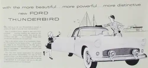 Ford Thunderbird Modellprogramm 1956 Automobilprospekt