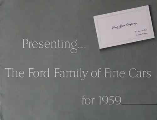 Ford Modellprogramm 1959 Automobilprospekt
