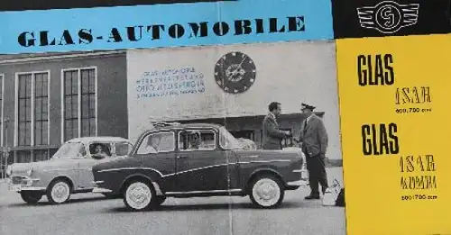 Glas Isar Modellprogramm 1958 Automobilprospekt