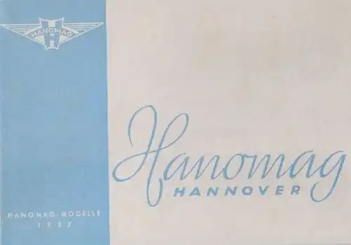 Hanomag Modellprogramm 1937 Automobilprospekt