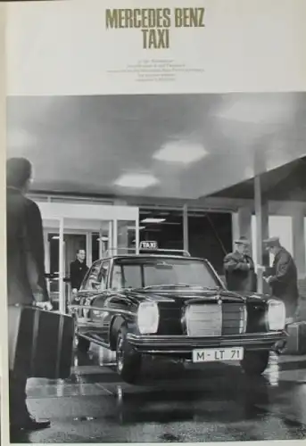 Mercedes Benz Taxi 1967 Automobilprospekt