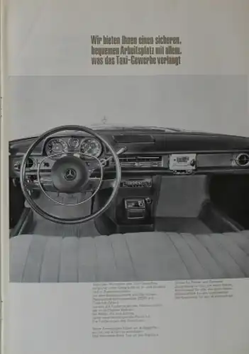 Mercedes Benz Taxi 1967 Automobilprospekt