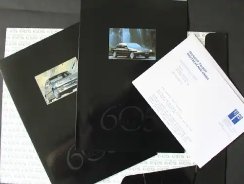 Peugeot 605 Modellprogramm 1992 Automobilprospekt