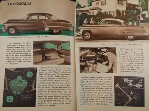 Popular Mechanics &quot;Factbook on 1952 Cars&quot; Automobil-Jahrbuch 1952