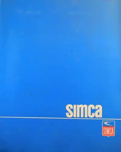 Simca Pressemappe Modellprogramm 1965 Automobilprospekt