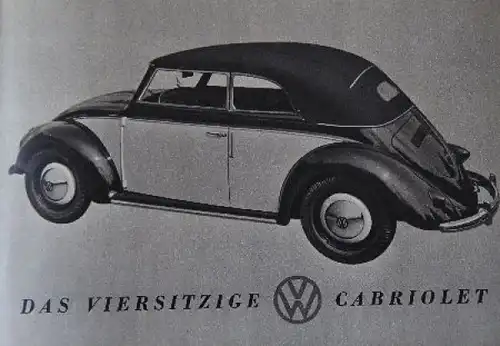 Volkswagen Modellprogramm 1950 Automobilprospekt