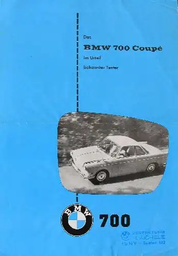 BMW &quot;700 Coupe im Urteil&quot; Automobilprospekt 1960