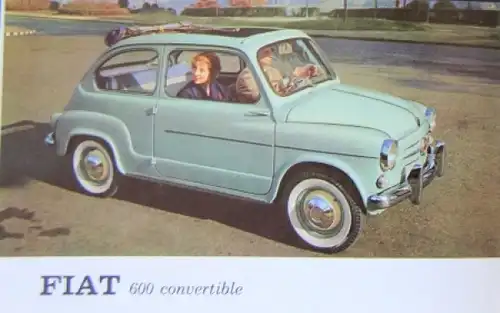 Fiat Modellprogramm 1959 Automobilprospekt