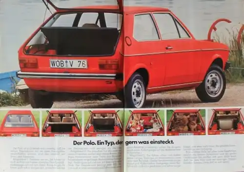 Volkswagen Polo Modellprogramm 1977 Automobilprospekt