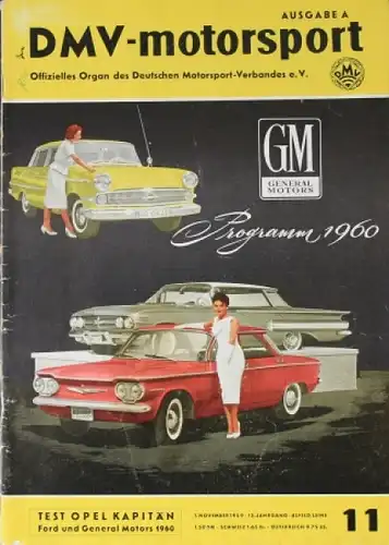 DMV &quot;Motorsport Ausgabe A&quot; Motorsport-Magazin 1959