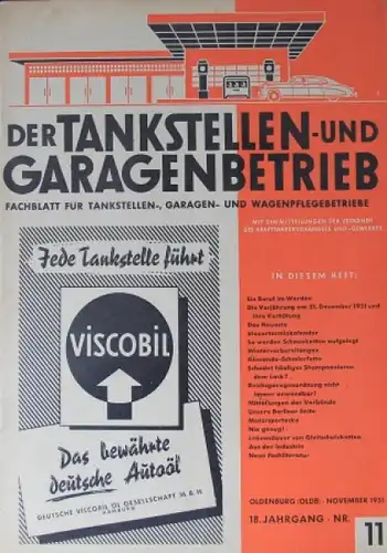 &quot;Der Tankstellen- und Garagenbetrieb&quot; Tankstellen-Fachmagazin 1951