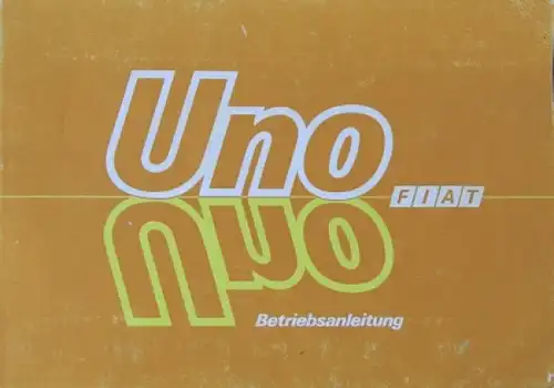 Fiat Uno Betriebsanleitung 1986