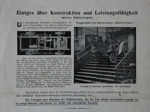 Maurer Union-Doktorwagen 1906 Automobilprospekt