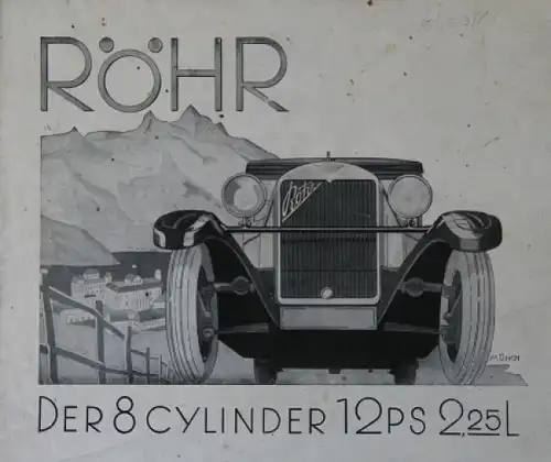Röhr 8 Cylinder 12 PS Automobilprospekt 1929
