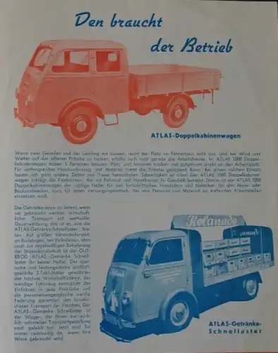 Gutbrod Modellprogramm &quot;25 Jahre Gutbrod&quot; 1952 Jubiläumsautoprospekt